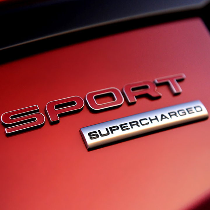 Decal tem chữ SPORT dán trang trí ô tô, chất liệu nhựa ABS cao cấp