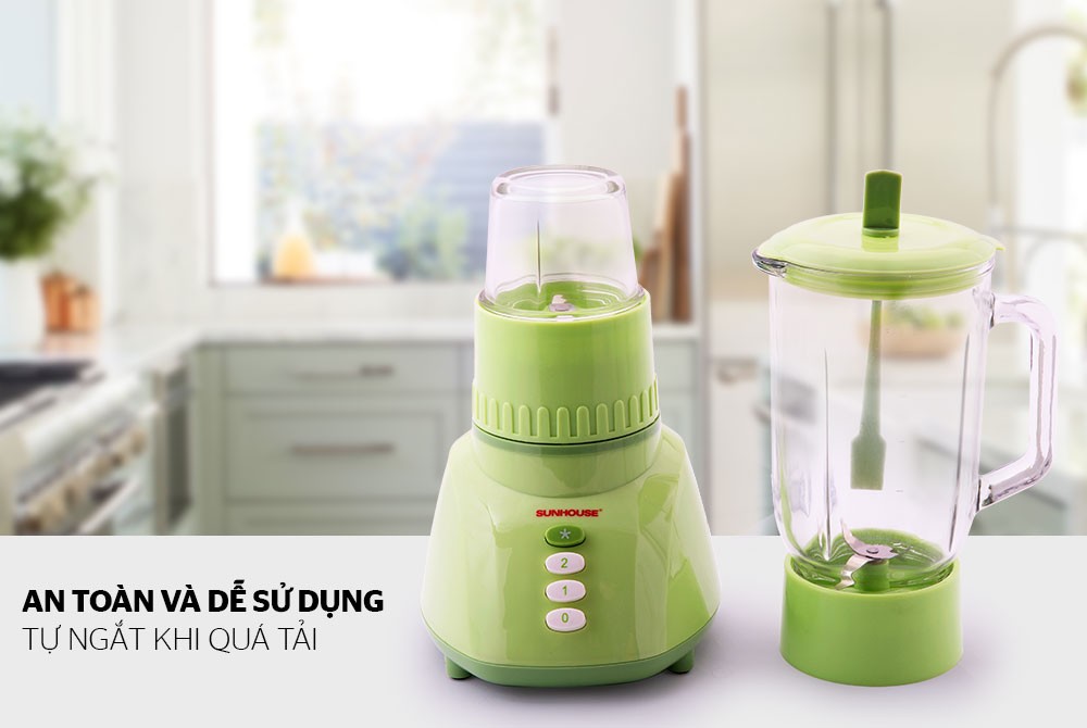 MÁY XAY SINH TỐ SUNHOUSE SHD5112 Xanh - Hàng Chính Hãng - Bảo Hành 12 Tháng Toàn Quốc