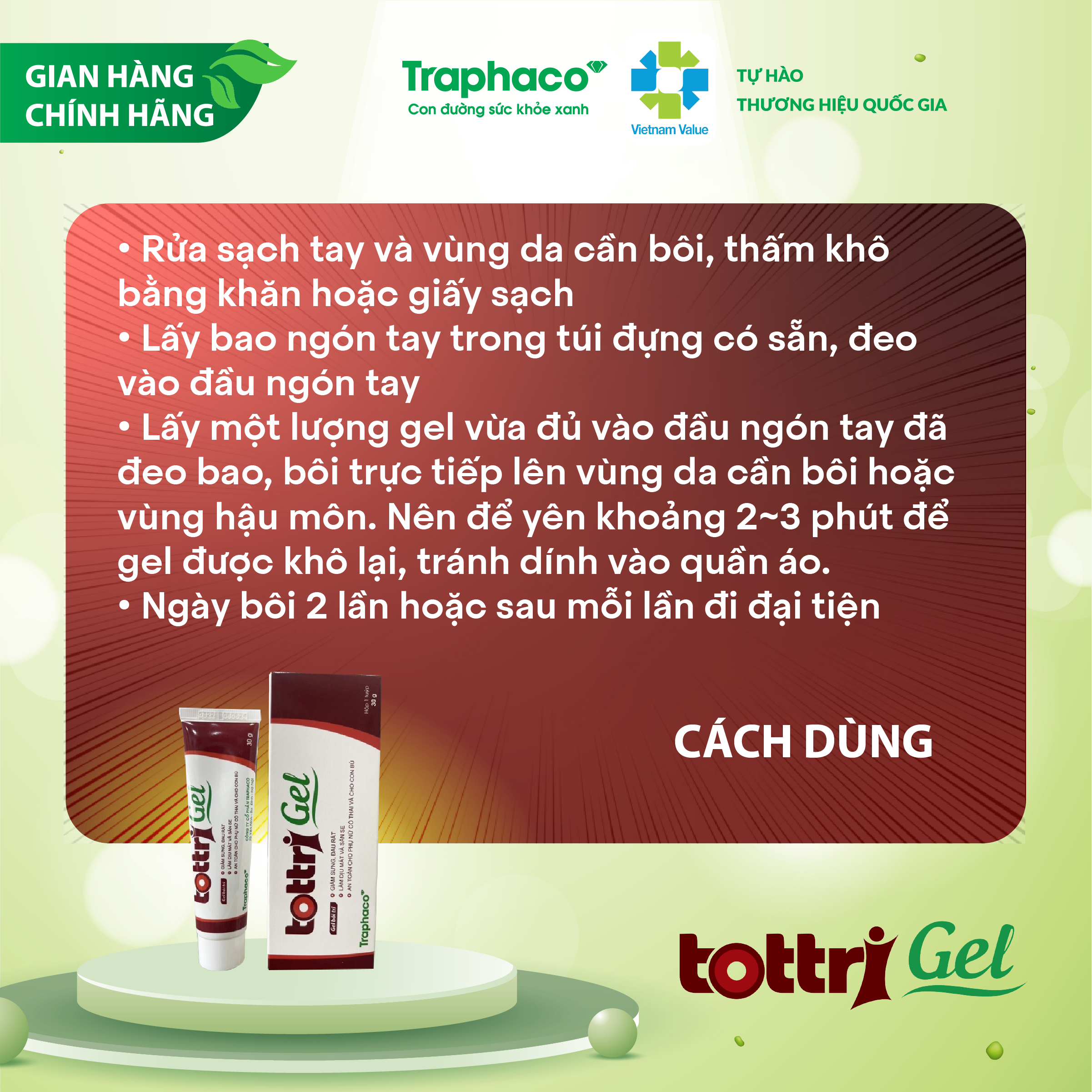 Combo Tottri Traphaco Giảm Đau Rát , Giảm Sưng , Co Búi Trĩ Giảm Chảy Máu Tác Dụng Nhanh Mạnh