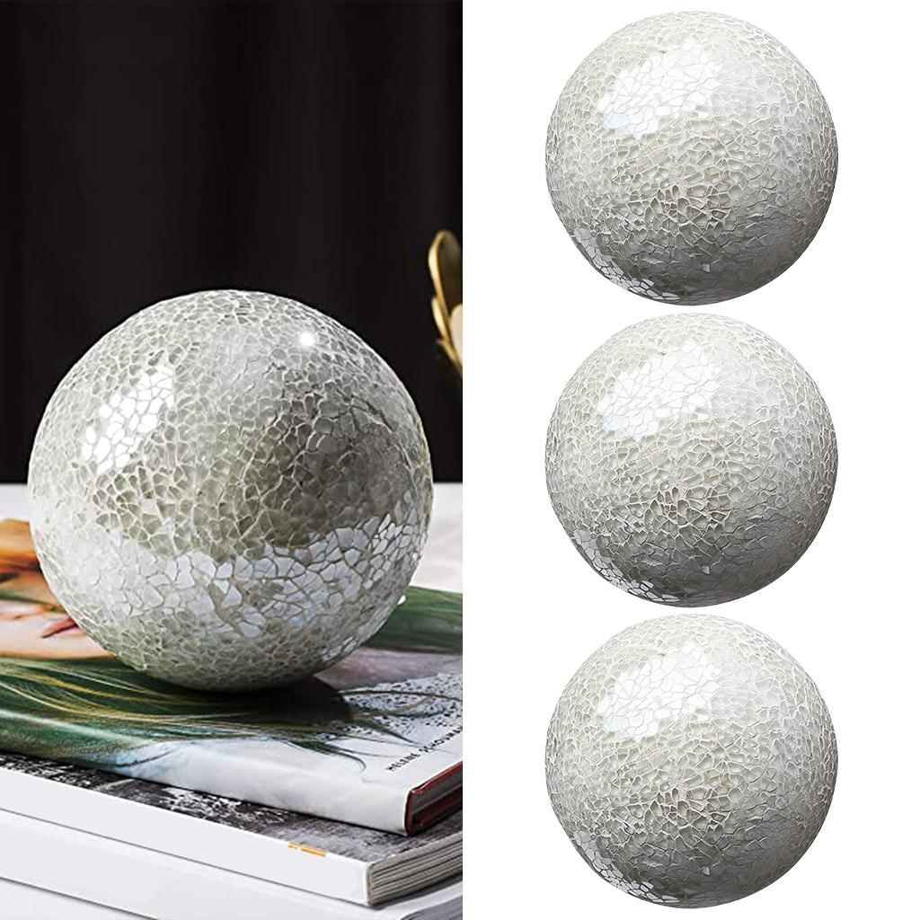 Mosaic Sphere Balls Set Housewares Balls for Coffee Table  Room