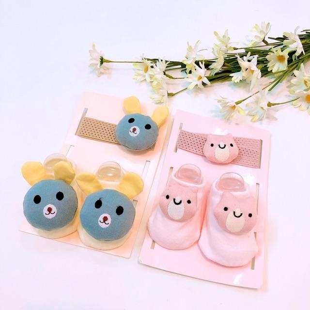 Set tất thú + băng đô sơ sinh