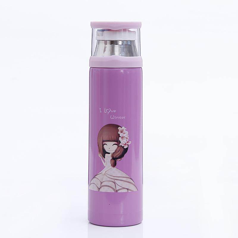 350/500Ml Tường Kép Thép Không Gỉ Bình Đựng Nước Hút Chân Không Hoạt Hình Dễ Thương Nhiệt Cốc Giáng Sinh Cho Trẻ Em cặp Đôi Quà Tặng