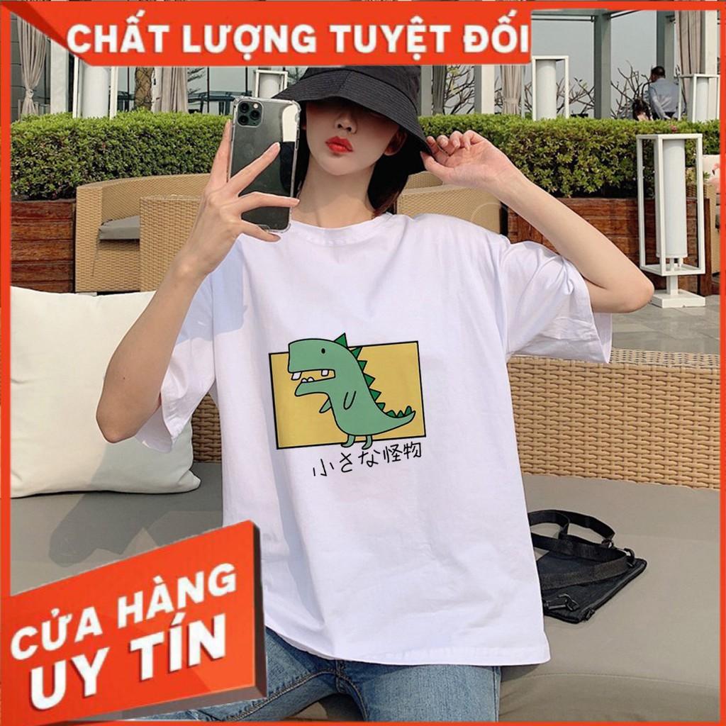 Áo Thun Tay Lỡ In Nhiệt Khủng Long form Unisex nam nữ phong cách Ulzzang - ATIN15 - Hàng loại đẹp