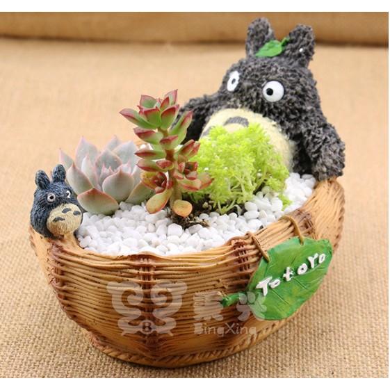 KHO-HN * Chậu làm bonsai DIY có tượng TOTORO (không kèm cây và đá) (SMD-21)