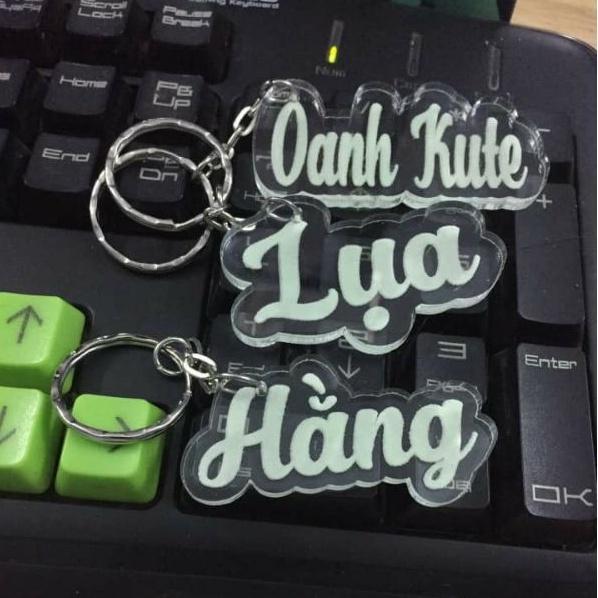 Móc Khóa Siêu Bền Đẹp Chất Liệu Mica Trong Suốt Chống Thấm Nước