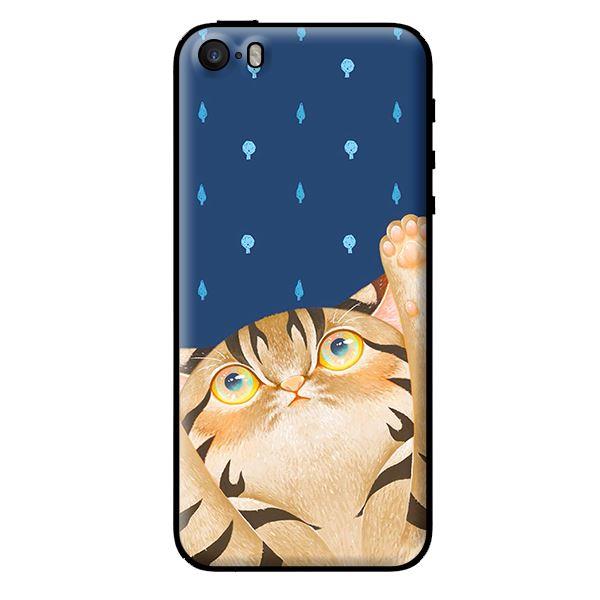 Ốp in cho iPhone 5 Mèo Xanh - Hàng chính hãng