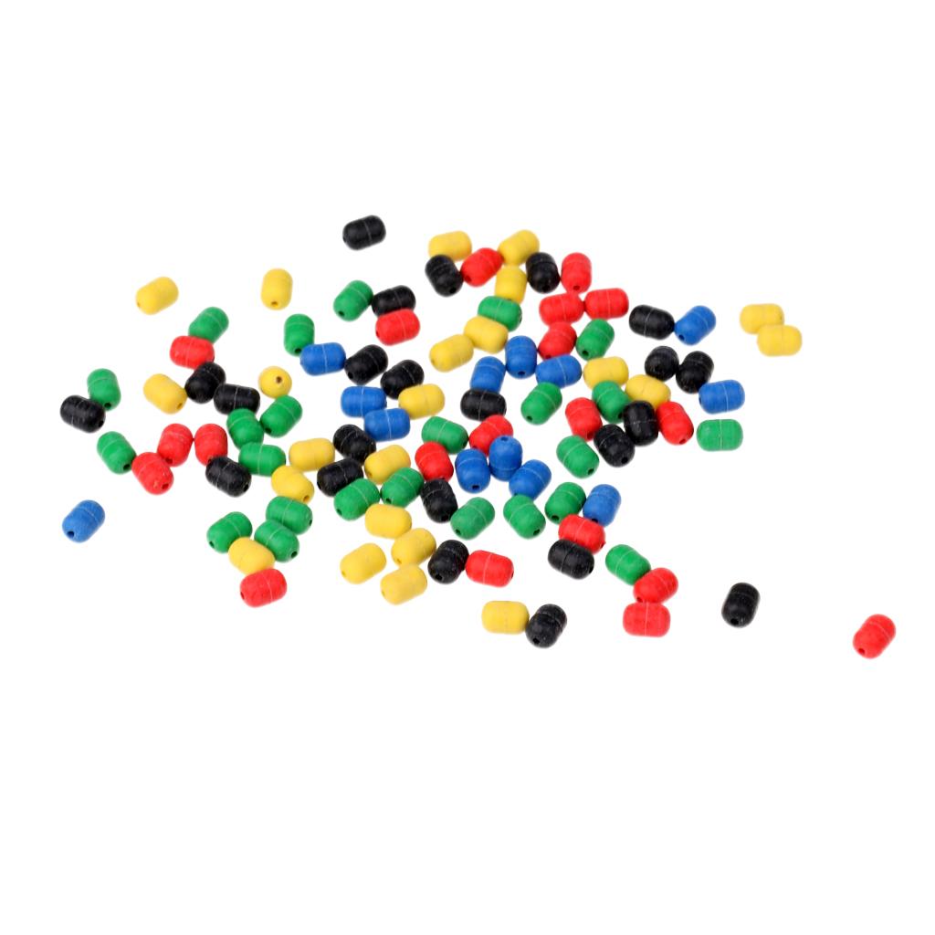 100pcs Sea Fishing Beads Rig Lure Making Beads Shock Buffer Beads Cylinder