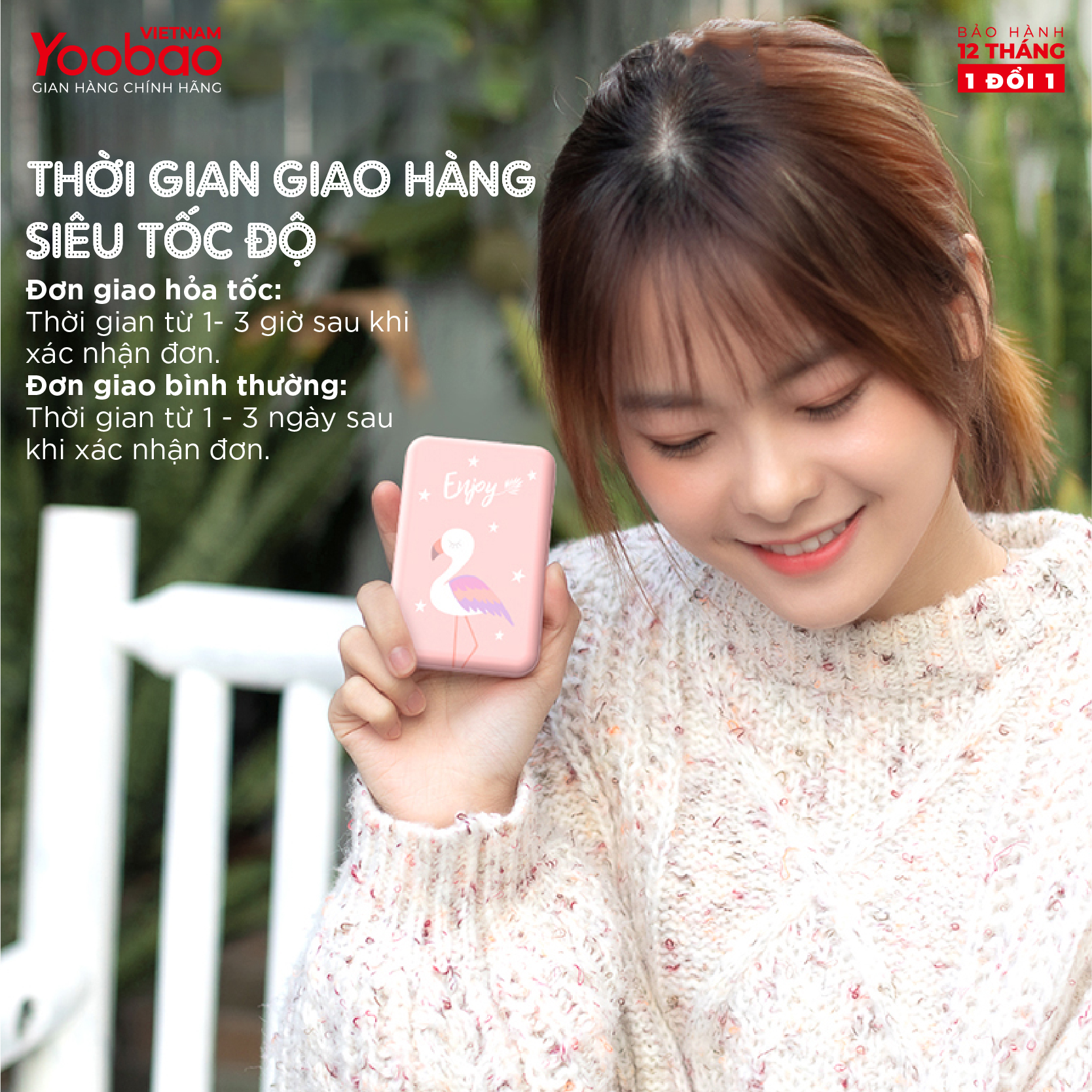 Pin Sạc dự phòng Yoobao mini 10000mAh P10W - Hãng chính hãng