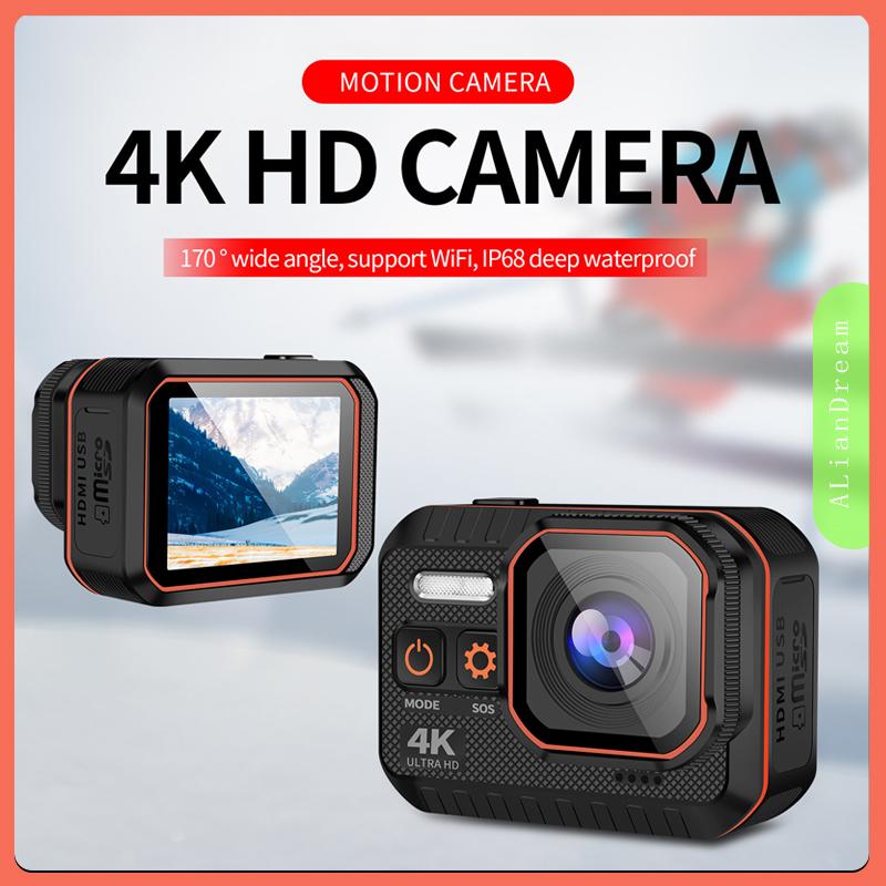 WiFi Chống Thấm Nước 4K 60FPS Camera Hành Động Thể Thao HD Điều Khiển Từ Xa Màn Hình DV Camera Chuyển Động Ổ Ghi Video Mũ Bảo Hiểm Xe Đạp Cam