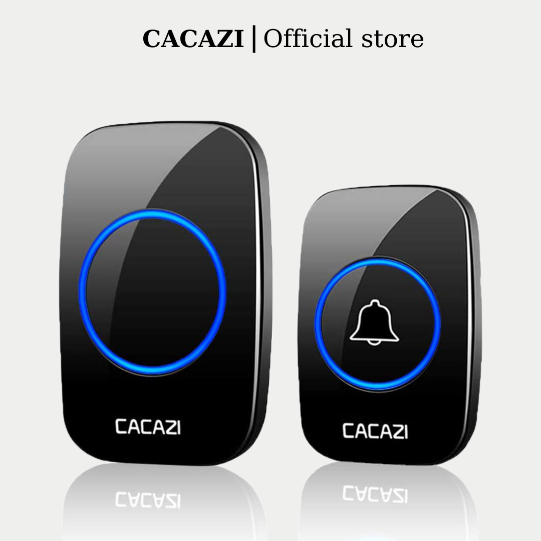 Chuông cửa không dây thông minh CACAZI A10, chống nước khoảng cách sử dụng trong 300M, 60 loại nhạc chuông, 110 DB