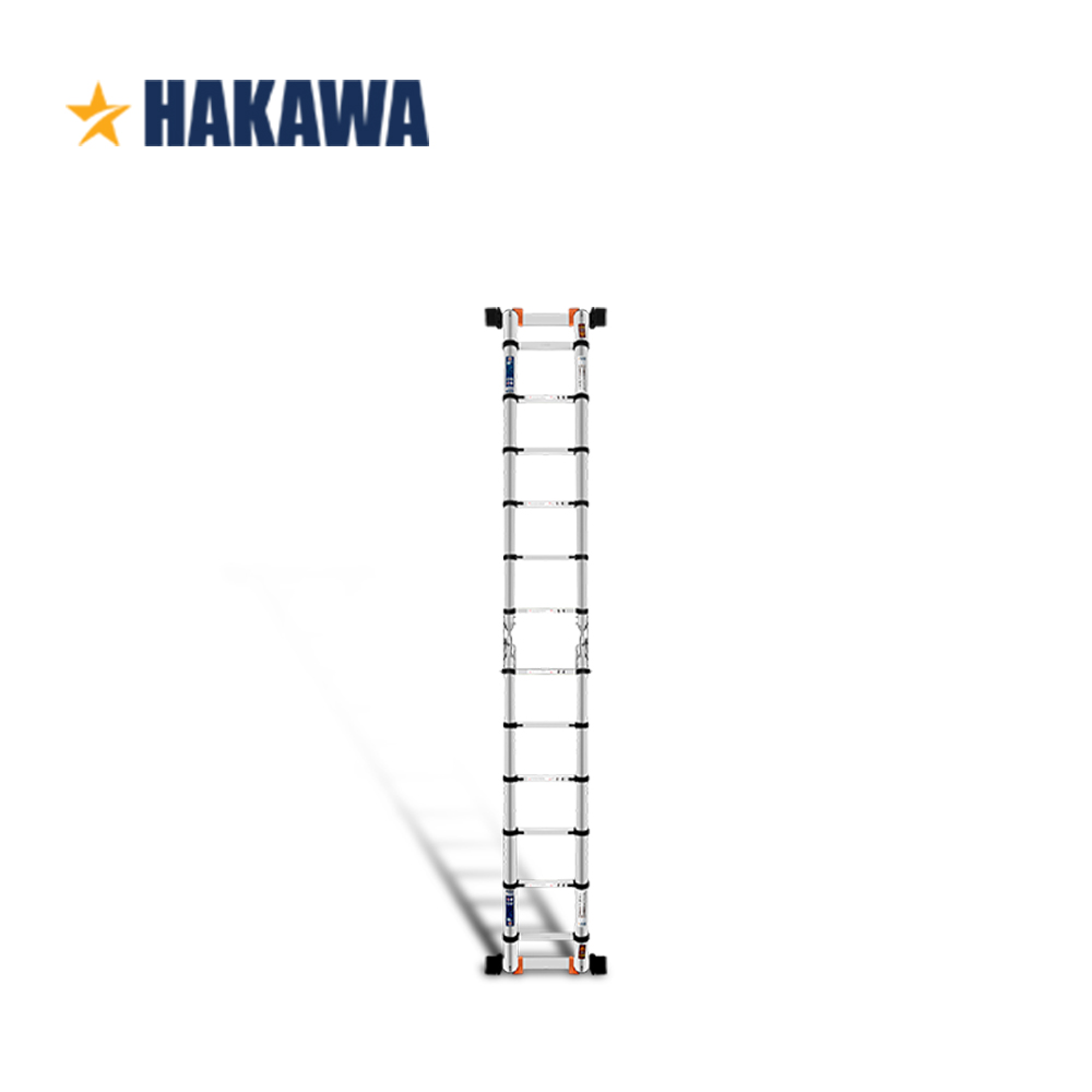 Hình ảnh Thang nhôm rút đôi chữ a Nhật Bản HAKAWA HK238 (3,8M) - Phân phối chính hãng