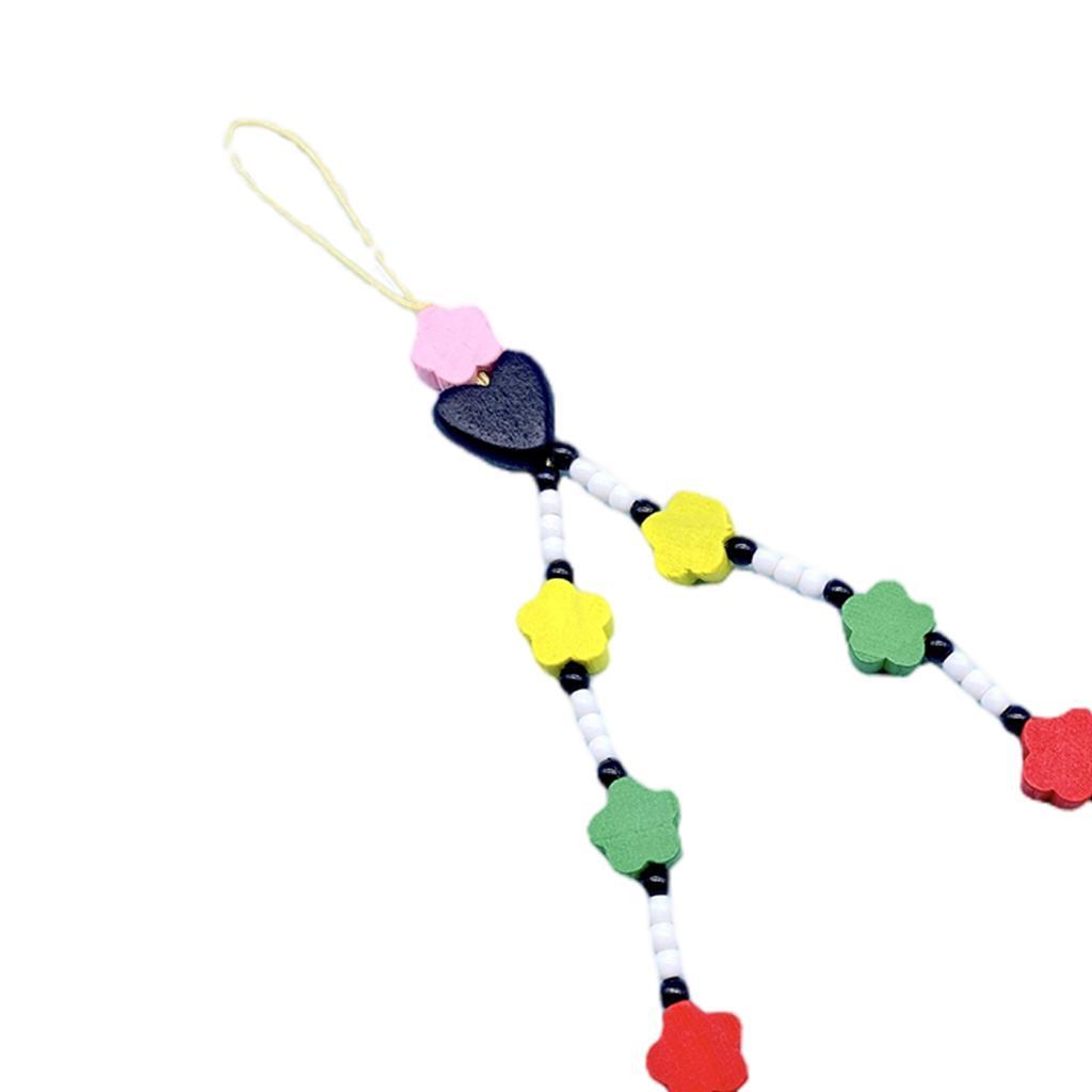 Flower Beaded Phone Lanyard Phone Decoration Wrist Strap craft  Key Chain