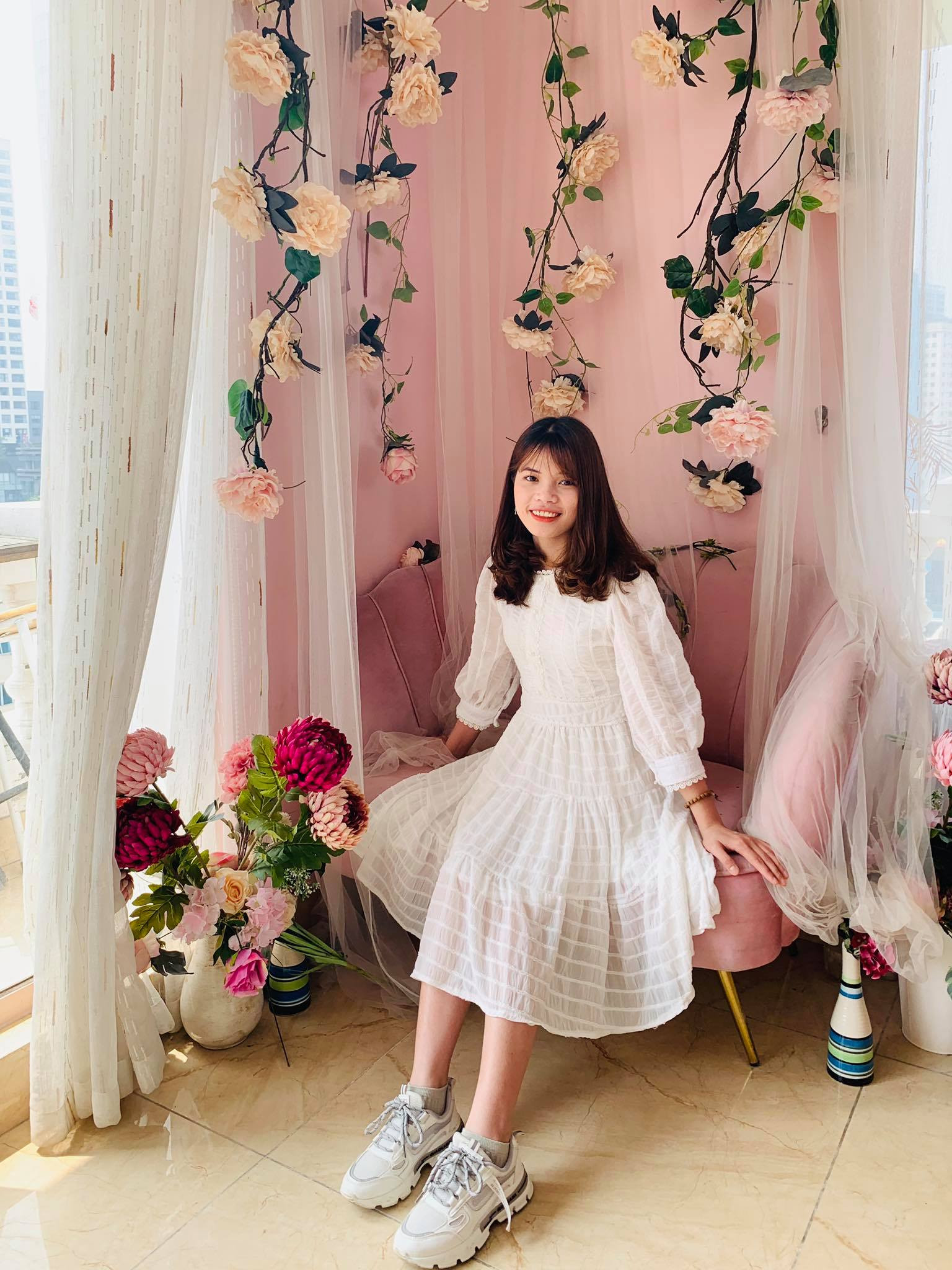 Đầm babydoll phối ren