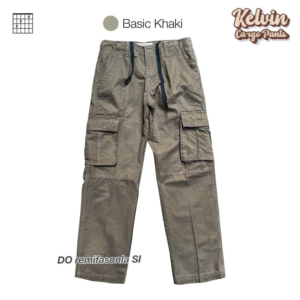 Quần Kaki Túi Hộp Nam Nữ Màu Sắc Vintage - Bản Có Dây Rút - Chất Vải Dày Dặn Form Đứng