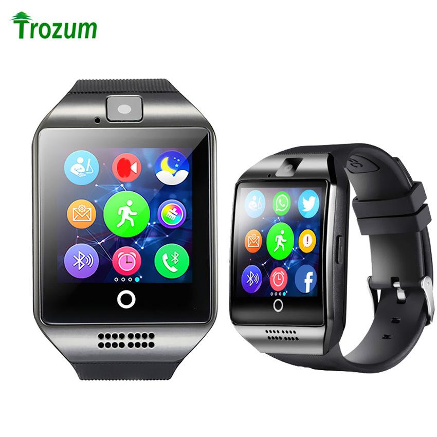 Đồng hồ thông minh Q18 điện thoại di động thẻ bluetooth đeo thông minh vòng cung đẹp đồng hồ thời trang bán hàng trực tiếp tại nhà máy xuyên biên giới