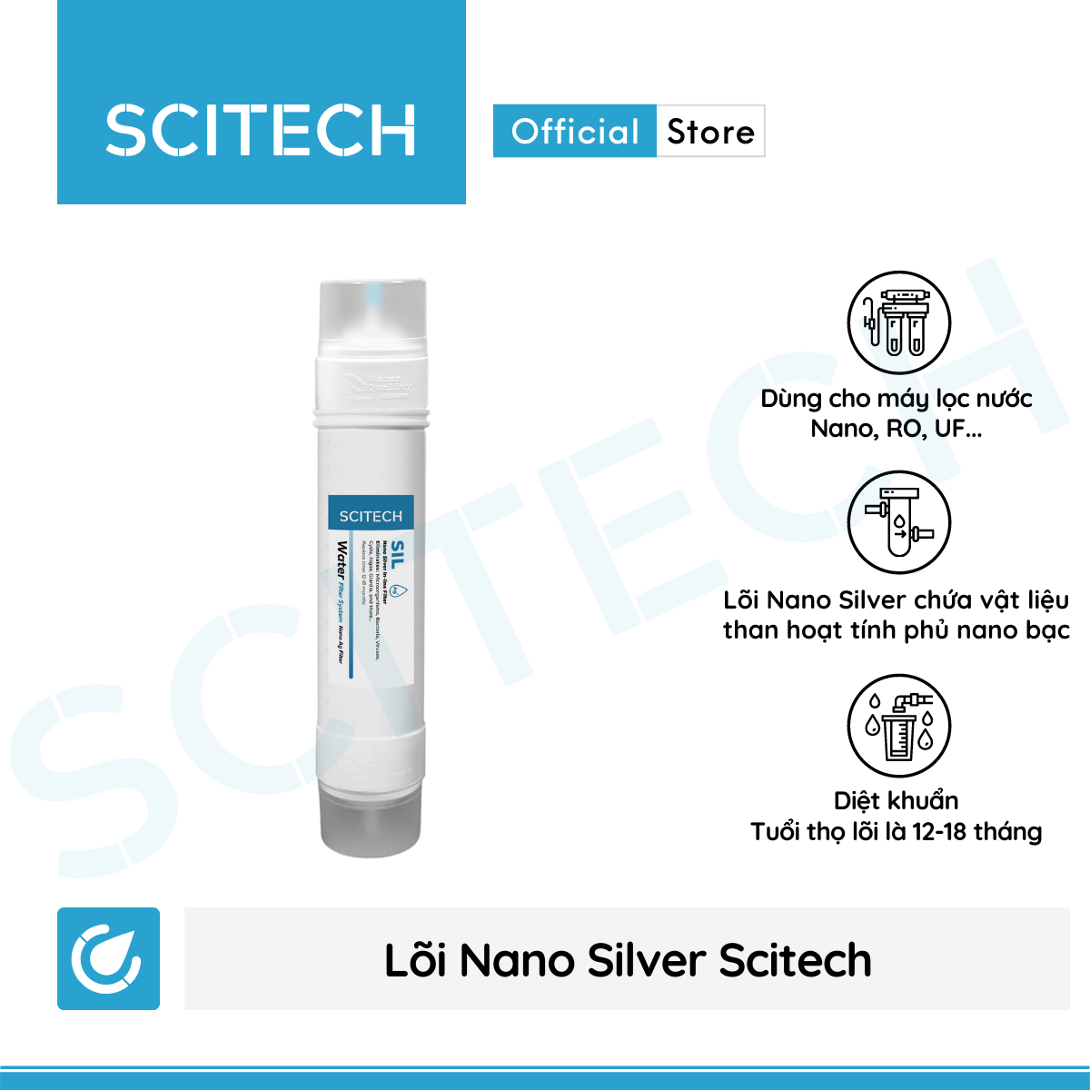 Máy lọc nước UF 7 cấp lọc by Scitech - Hàng chính hãng