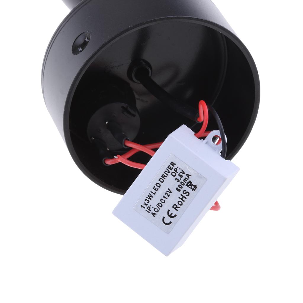 12V 3W LED Interior Spot Reading Light Switch Camper Caravan Boat Motorhome
