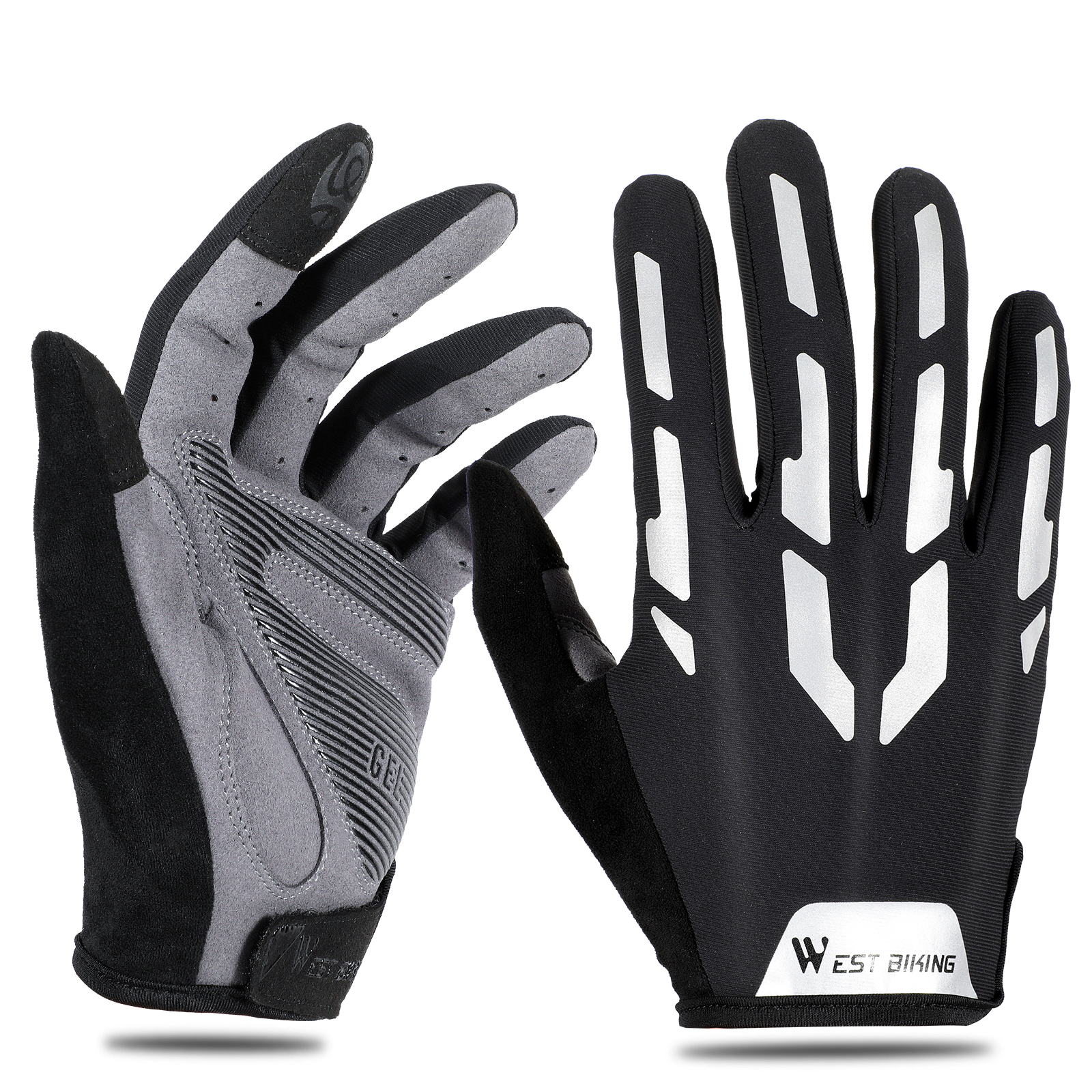 WEST BIKING Găng Tay Phản Quang Chống Thấm Nước Để Đi Xe Đạp