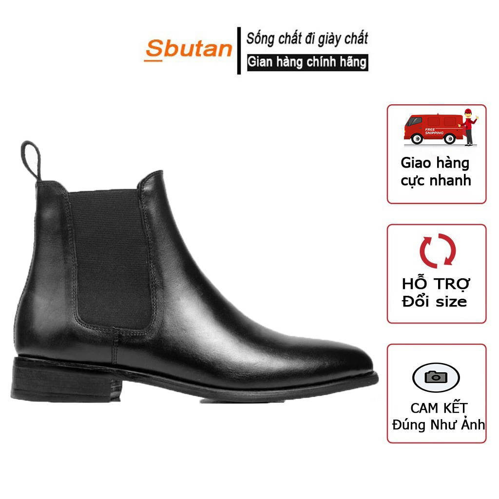 Chelsea Boots Nam Classic Dáng Chuẩn Cổ Chun Thiết Kế ôm Chân Cực Tôn Dáng