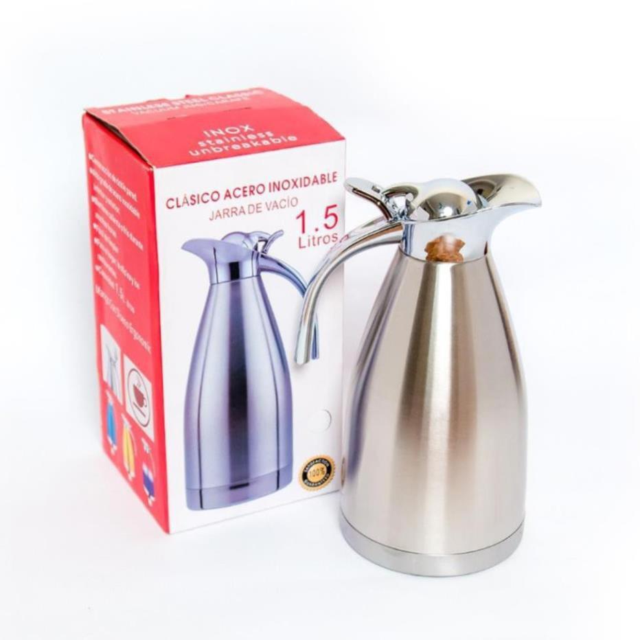 Bình nước 1.5L inox 2 lớp giữ nhiệt không gỉ