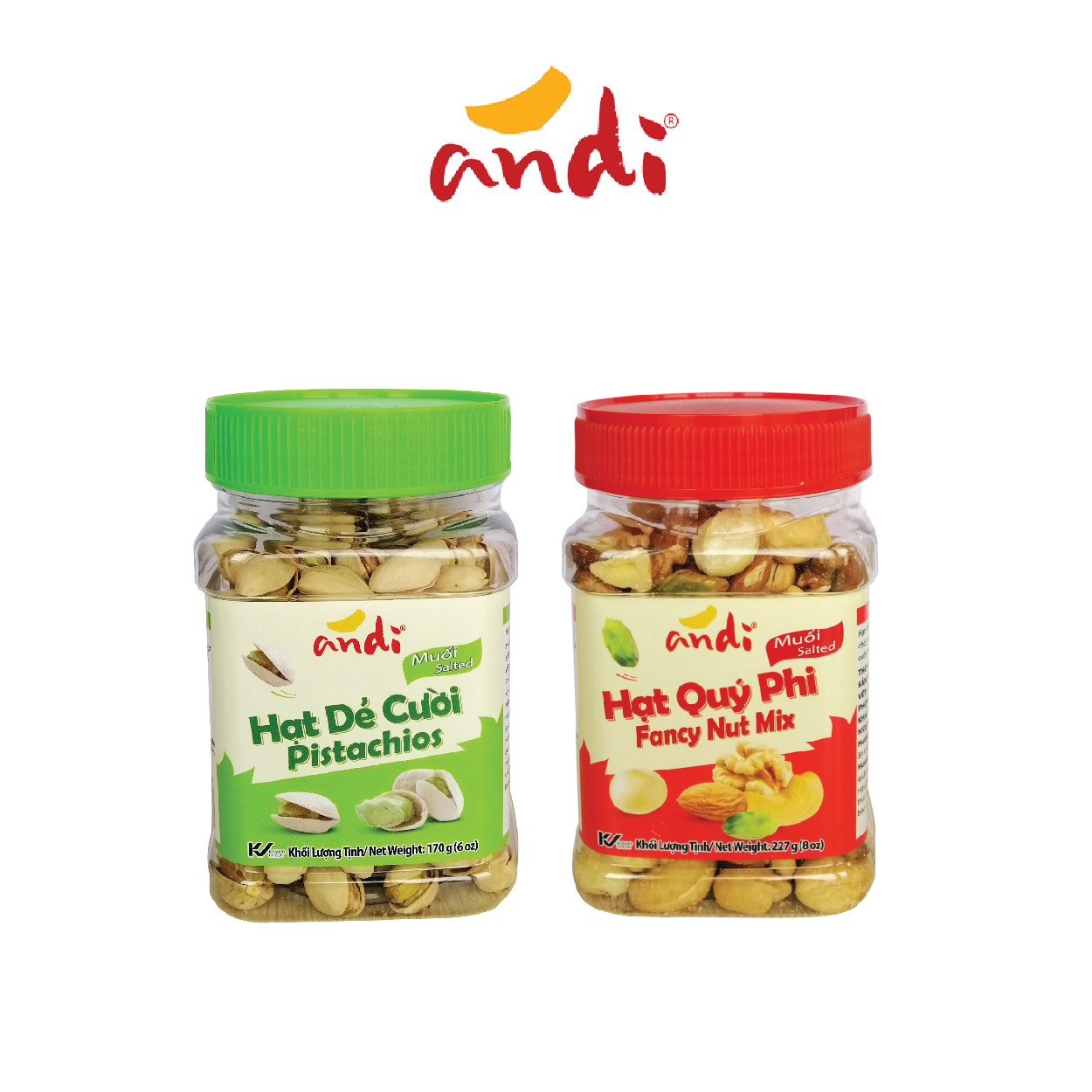 Combo hạt dẻ cười 170g - Hạt quý phi 227g