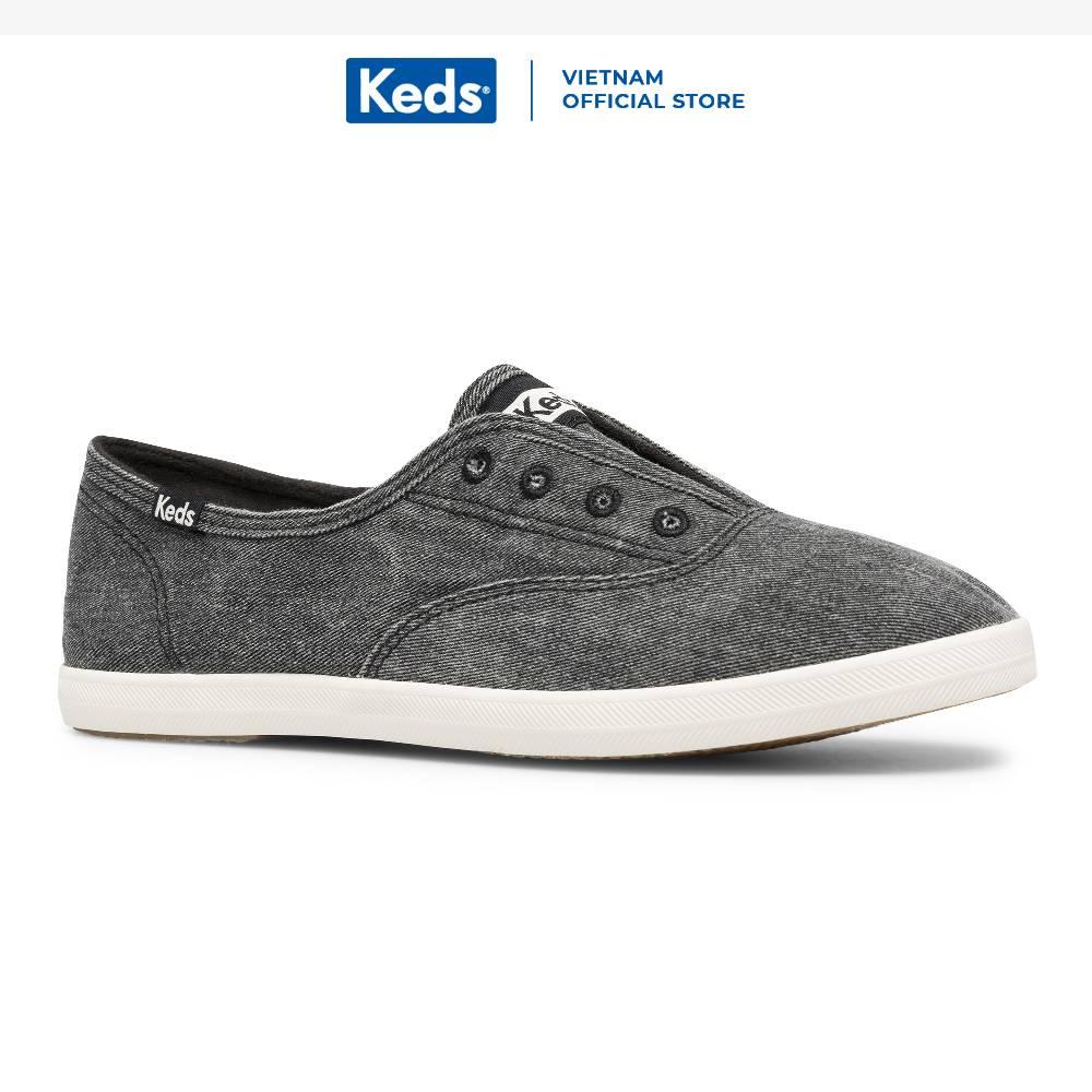 Giày Keds Nữ - Chillax Washed ORG Core Twill Charcoal - KD064815