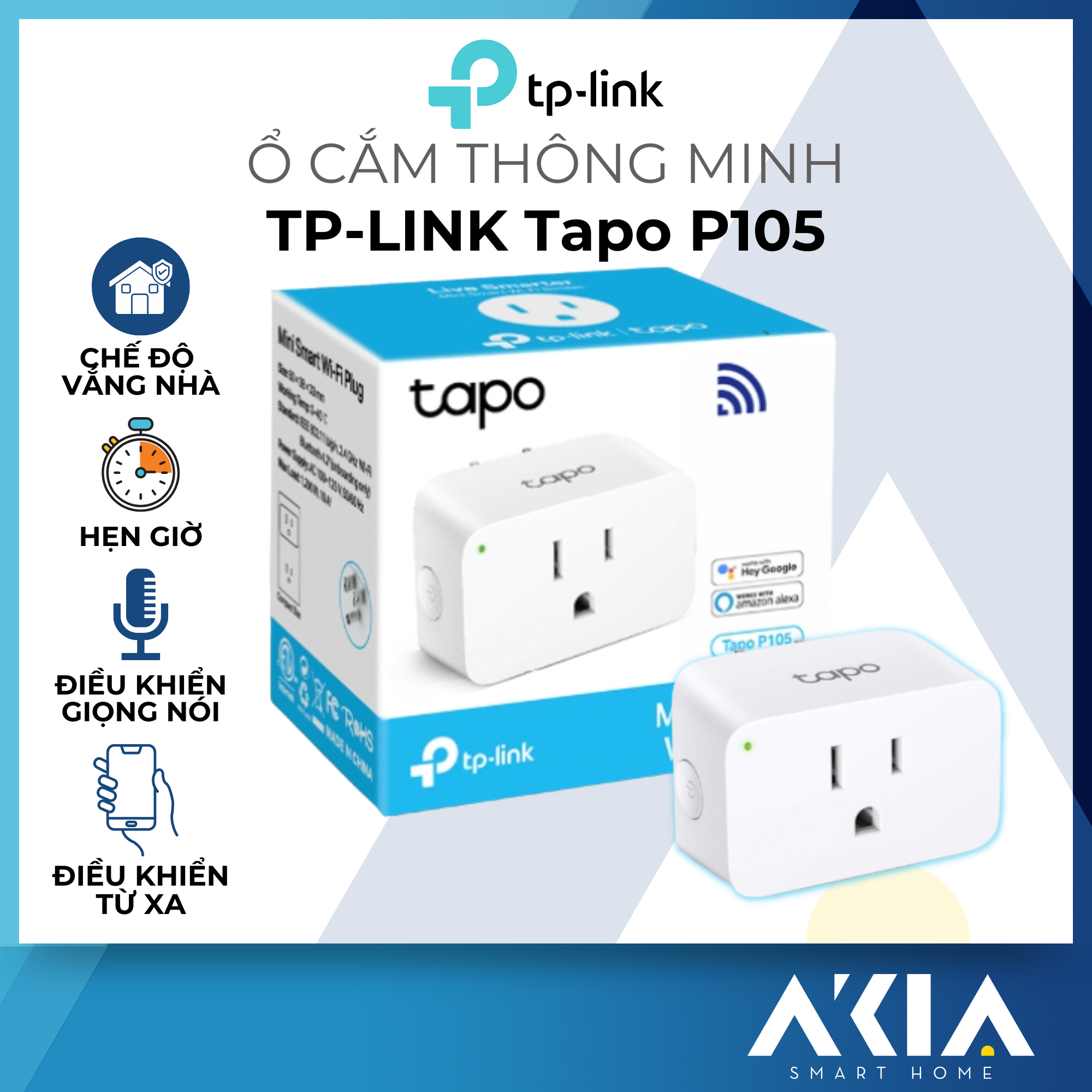 Ổ Cắm Wifi Thông Minh TP-Link Tapo P100 - Hàng Chính Hãng