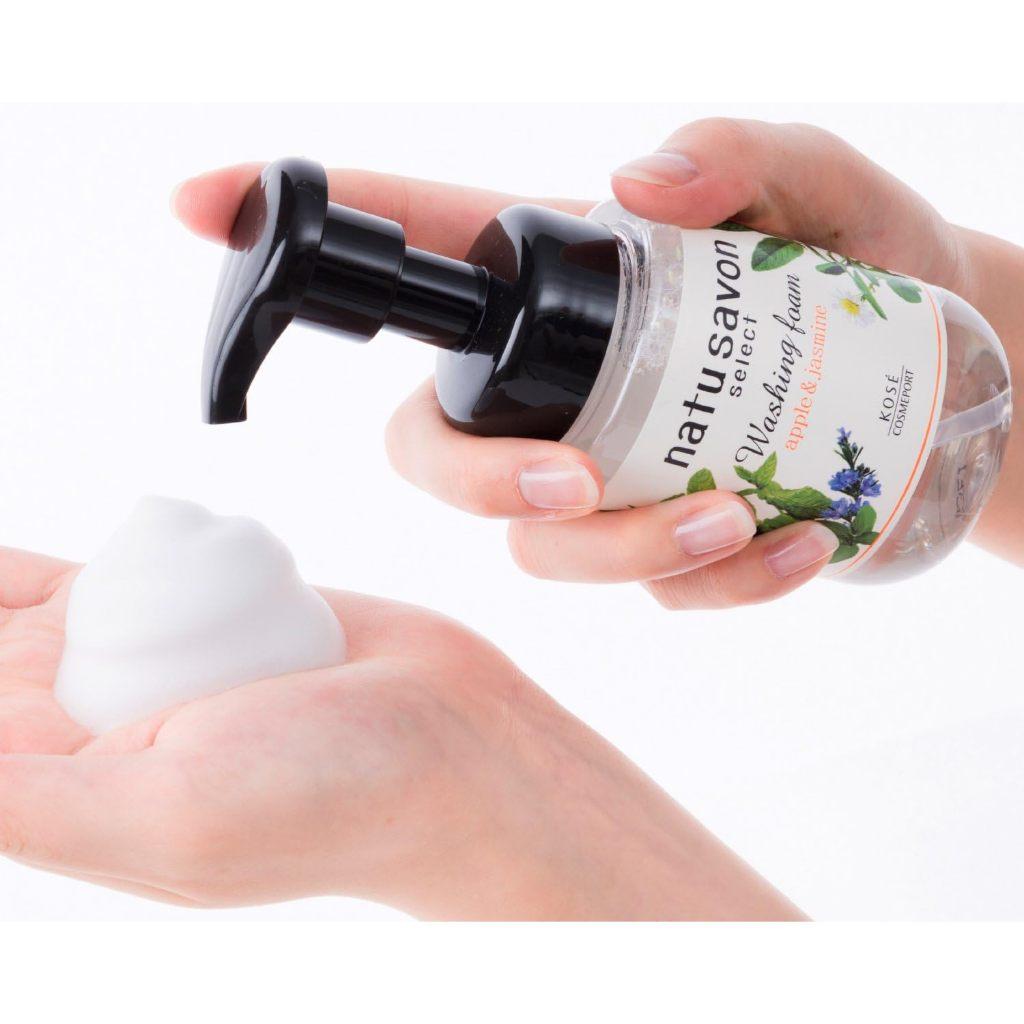Sữa Rửa Mặt Tạo Bọt Softymo Kosé Natu Savon Hương Hoa Nhài Và Táo