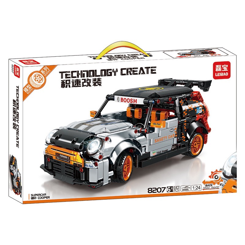 Đồ chơi lego mini, lego lắp ráp xe thể thao cao cấp phát triển tư duy cho bé 8207 642 chi tiết, nhựa abs loại 1 - Quà tặng phát triển kỹ năng cho bé