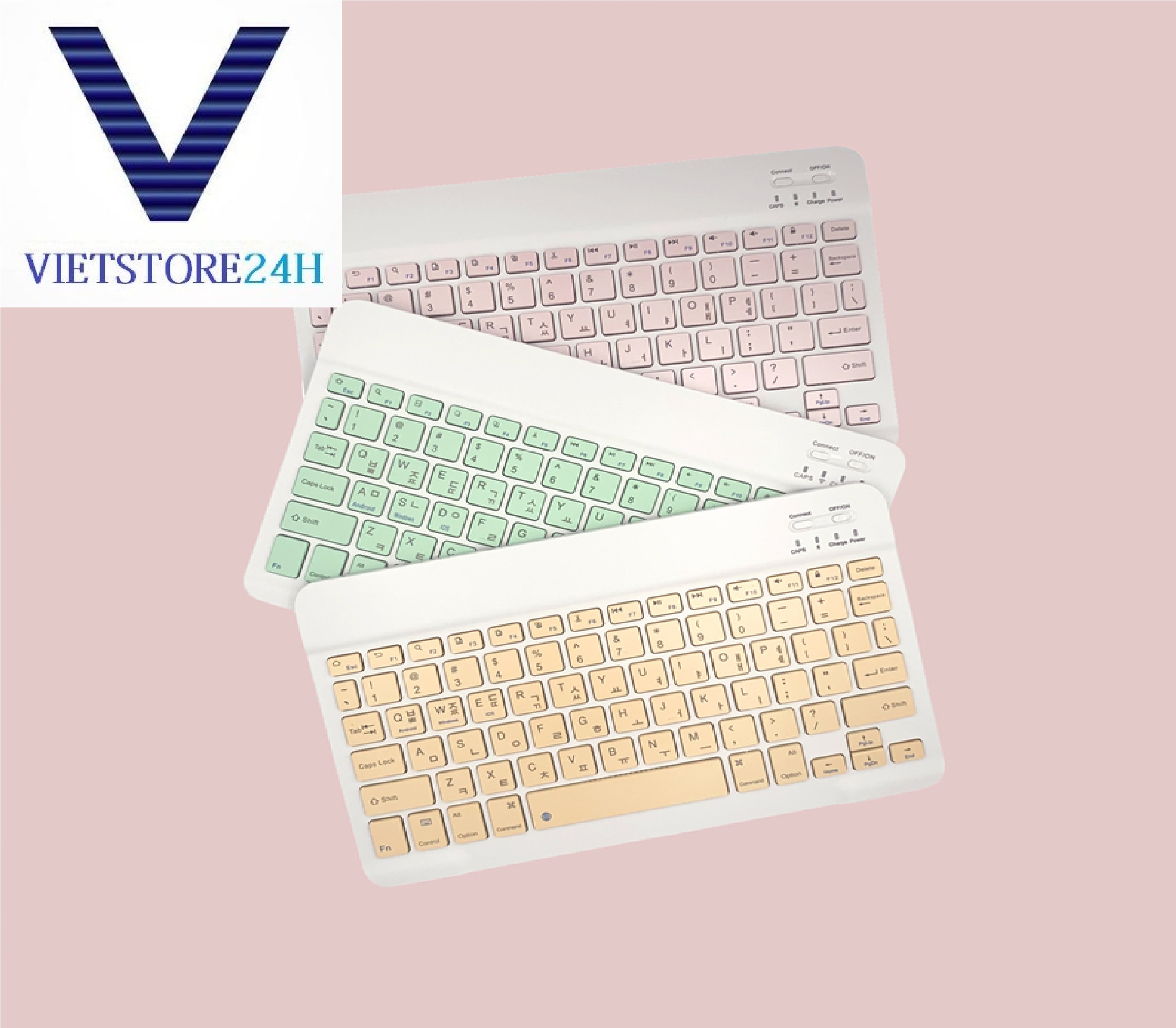 Bàn Phím Và Chuột Bluetooth Mini Siêu Mỏng GOIIOG 030 dùng cho ipad, điện thoại có đa dạng màu sắc cá tính VT - Hàng chính hãng