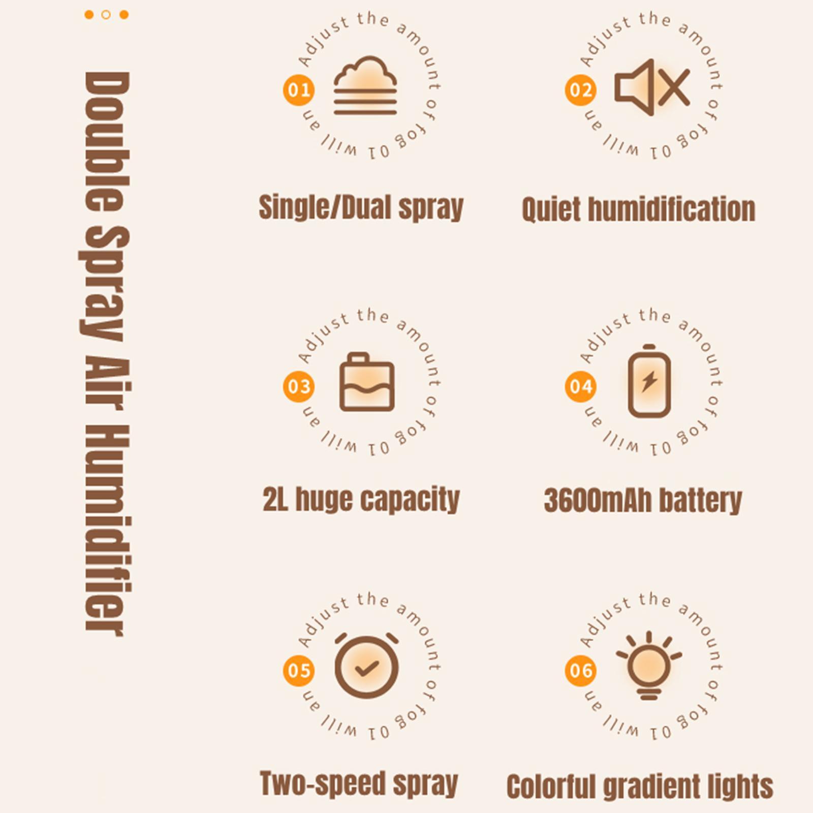 Portable Air Humidifier White