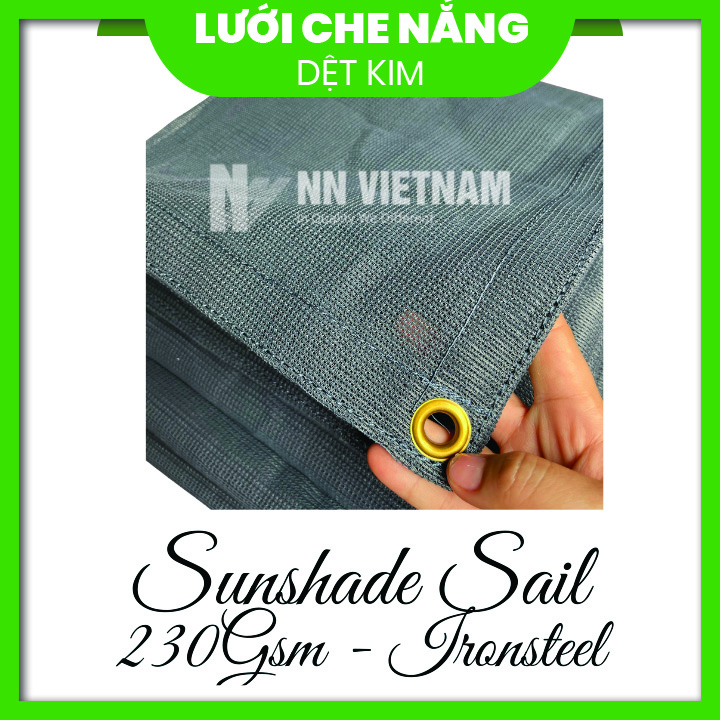 ⌈2M x 1M⌋ Lưới che nắng 80% màu xám - 230gsm HÀNG CAO CẤP Che nắng ban công, sân vườn