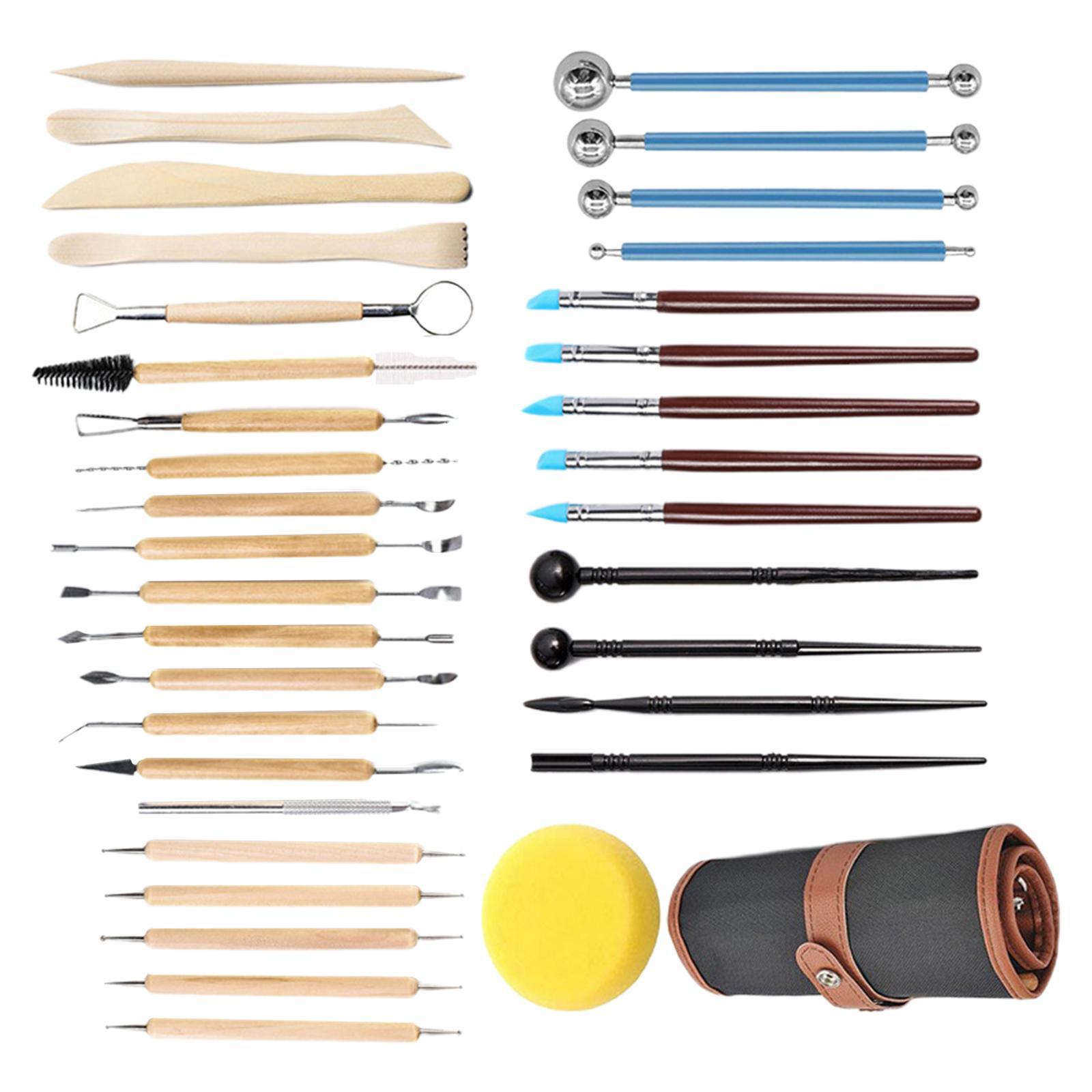 36x Pottery Tool Clay Sculpting Tools Kit Modeling Clay for DIY Handicraft