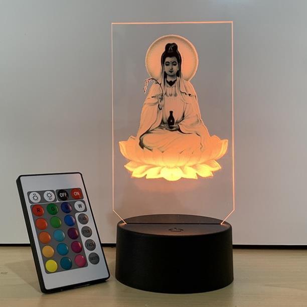 Đèn Led in UV hình Quan Âm Bồ Tát phòng thờ Led-10
