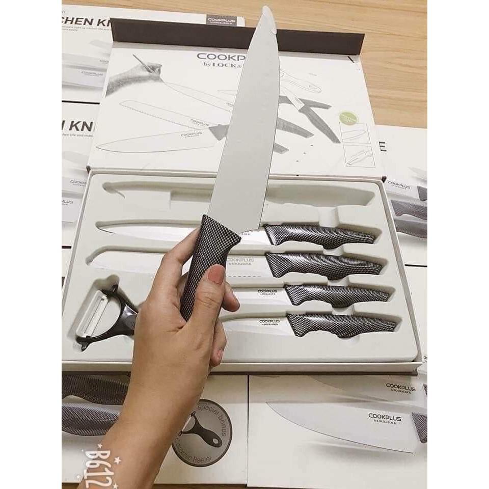 Bộ dao nhà bếp 6 món, bộ dao nhà bếp hợp kim thép phủ gốm ceramic