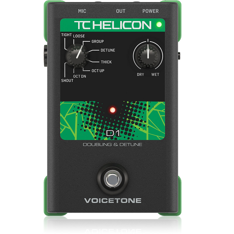 TC-Helicon VoiceTone D1 Doubling and Detune Vocal Effects Pedal-Hàng Chính Hãng