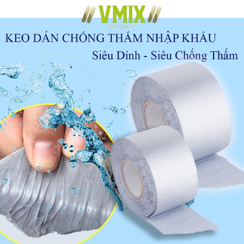 Băng keo chống thấm dột keo dính siêu chắc nhiều keo ,dễ thi công chỉ cần lột ra dán nhanh chóng