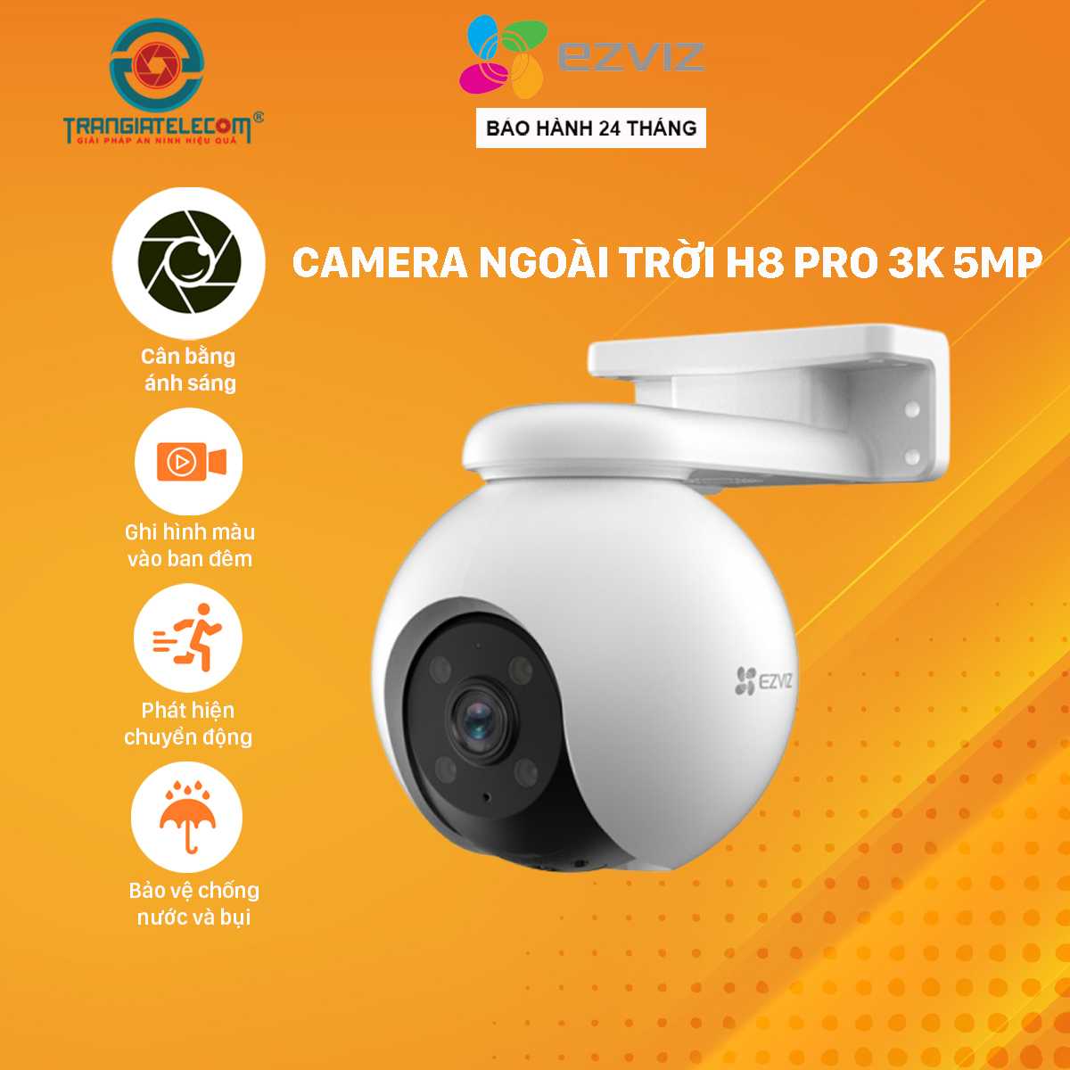 Hình ảnh Camera Wifi EZVIZ H8 Pro 2K 3K Siêu Nét, Màu Ban Đêm - Hàng chính hãng