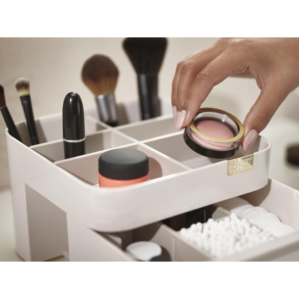 Joseph Joseph - Bộ hộp đựng mỹ phẩm &amp; gương trang điểm Make Me Up Compact Mirror &amp; Makeup Organiser Set