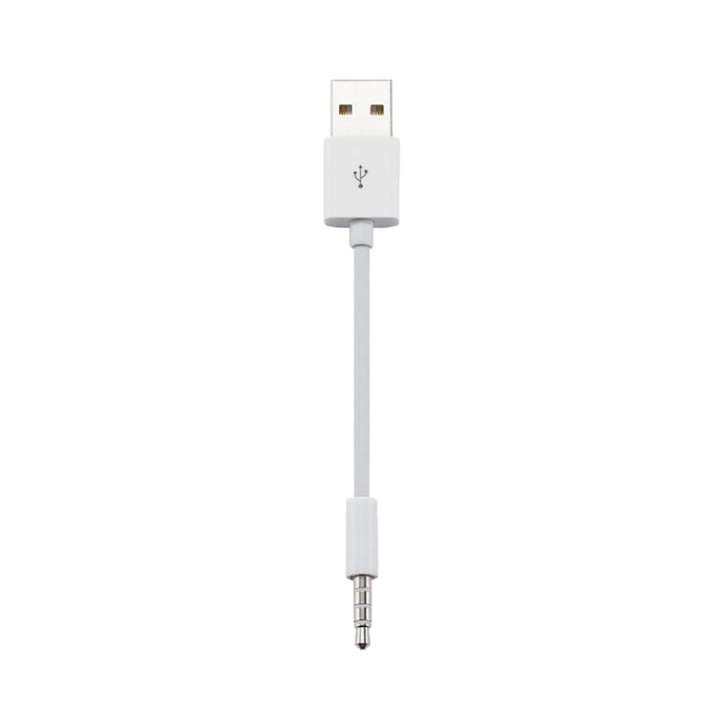 2x 3.5mm Male AUX Audio To USB 2.0 Male Charge Data Cable Adapter Cord