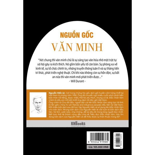 Sách - Nguồn Gốc Văn Minh - Dịch giả Nguyễn Hiến Lê - MC