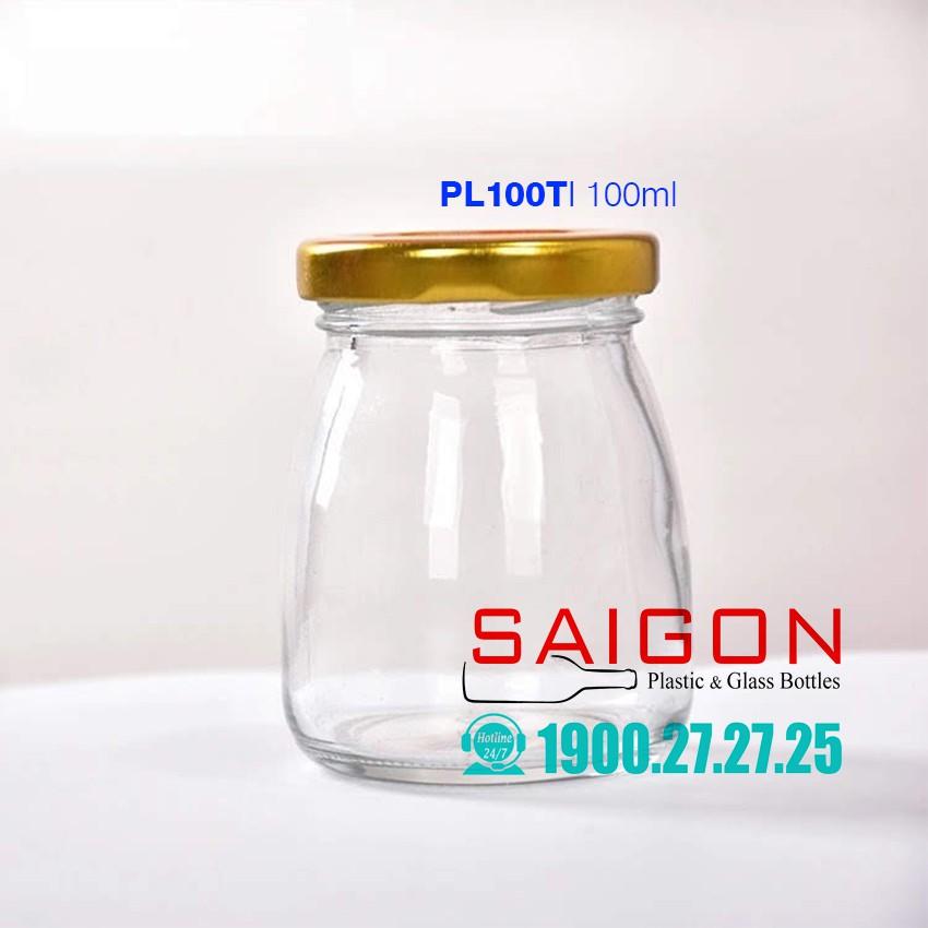 Combo 06 Hũ Sữa Chua Thủy Tinh Nắp Thiết 100ml , 200ml | Tùy Chọn dung Tích
