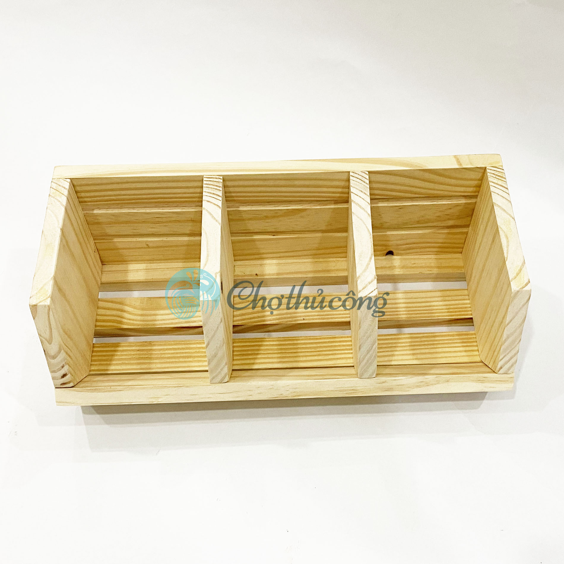 Thùng gỗ pallet làm hộp đựng trái cây, kệ đựng rau củ - giá để đồ nhà bếp, khay gỗ decor bằng gỗ thông tự nhiên