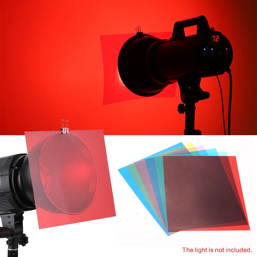 Bộ lọc cho Đèn Flash 6 cái 25 * 20 cm Chiếu sáng trong suốt