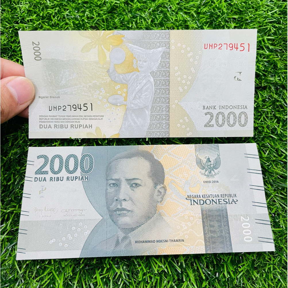 Tiền Indonesia 2000 Rupiah hình vũ công múa, chất lượng mới 100% UNC, The Merrick Mint