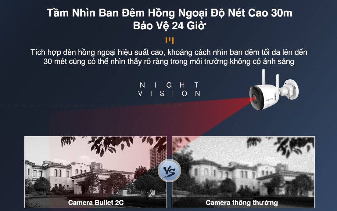 Camera Ngoài Trời IMOU Bullet S3EP 3mpx 2K / 5mpx 3K Siêu Nét, Đủ Loa Mic Đàm Thoại 2 Chiều - Hàng Chính Hãng