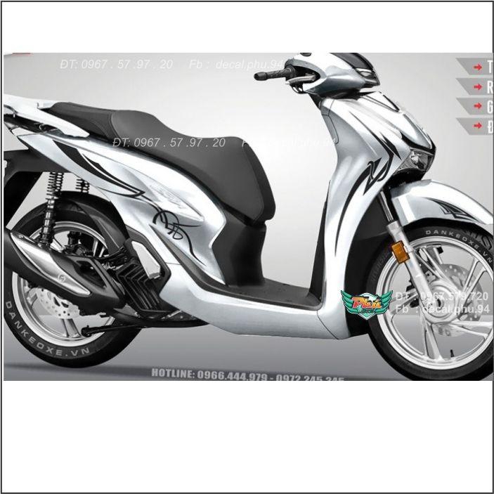 Tem Rời SH 2020 Chỉ đen xe trắng