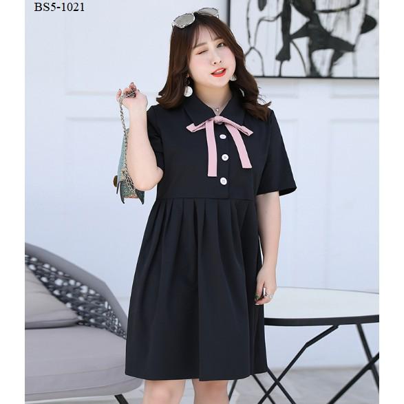 Đầm sơ mi babydoll dễ thương bigsize (Weighty Look) - BS5-1021