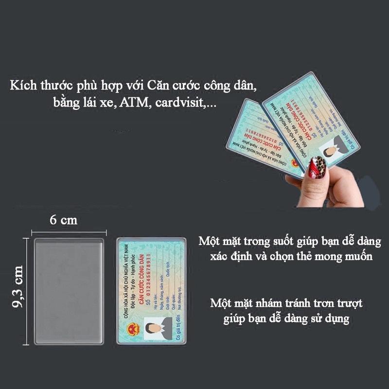 Combo 3/5/10 Vỏ Bao Túi Nhựa Bảo Vệ Thẻ ATM CCCD BLX Đựng Thẻ Học Sinh Sinh Viên Thẻ Nhân Viên PU20