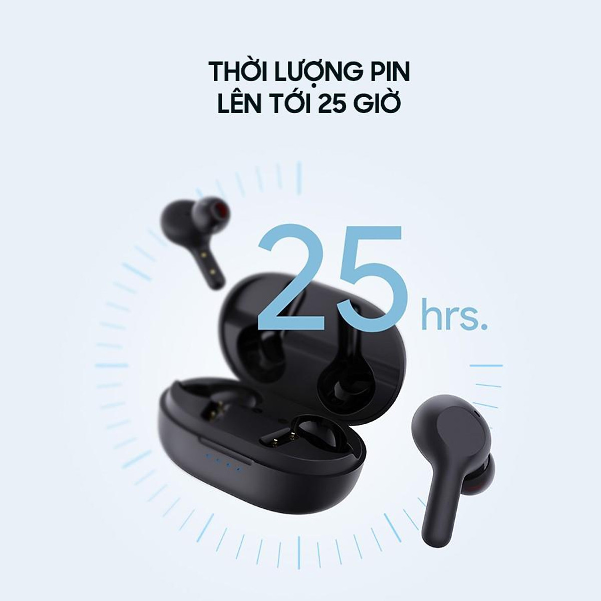 Tai nghe Bluetooth True Wireless Aukey EP-T25 - Bluetooth 5.0 - Pin Tới 25H - Chống Nước IPX5 -  Nghe Độc Lập 2 Tai - Hàng Chính Hãng